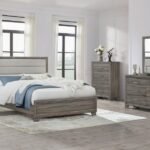 WRIGHT 5-PIECE QUEEN BEDROOM SET BROWN OAK