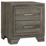 WRIGHT 5-PIECE QUEEN BEDROOM SET BROWN OAK - Image 5