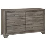 WRIGHT 5-PIECE QUEEN BEDROOM SET BROWN OAK - Image 7