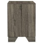 WRIGHT 2-DRAWER NIGHTSTAND BEDSIDE TABLE BROWN OAK - Image 5