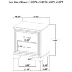 WRIGHT 2-DRAWER NIGHTSTAND BEDSIDE TABLE BROWN OAK - Image 14