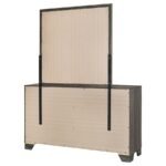 WRIGHT 6-DRAWER DRESSER AND MIRROR BROWN OAK - Image 8