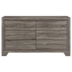 WRIGHT 6-DRAWER DRESSER CABINET BROWN OAK - Image 3
