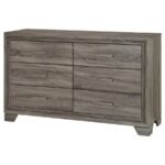 WRIGHT 6-DRAWER DRESSER CABINET BROWN OAK - Image 4