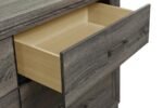 WRIGHT 6-DRAWER DRESSER CABINET BROWN OAK - Image 9