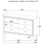 WRIGHT 6-DRAWER DRESSER CABINET BROWN OAK - Image 12