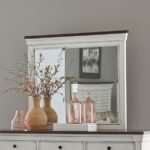 HILLCREST DRESSER MIRROR DISTRESSED WHITE - Image 2