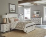 HILLCREST DRESSER MIRROR DISTRESSED WHITE - Image 7