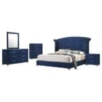 MELODY 5-PIECE QUEEN BEDROOM SET PACIFIC BLUE - Image 2