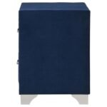 MELODY UPHOLSTERED 2-DRAWER NIGHTSTAND PACIFIC BLUE - Image 5