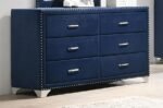 MELODY 6-DRAWER UPHOLSTERED DRESSER PACIFIC BLUE - Image 2