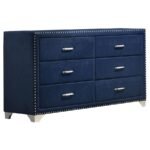 MELODY 6-DRAWER UPHOLSTERED DRESSER PACIFIC BLUE
