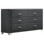 MELODY 5-PIECE QUEEN BEDROOM SET GREY - Image 5