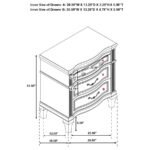 EVANGELINE 3-DRAWER NIGHTSTAND SILVER OAK - Image 15