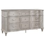 EVANGELINE 9-DRAWER DRESSER SILVER OAK