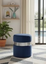 Hailey Velvet Upholstered Stool - Image 2
