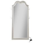 EVANGELINE FULL LENGTH LED LIGHT FLOOR MIRROR SILVER OAK - Image 3