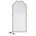 EVANGELINE FULL LENGTH LED LIGHT FLOOR MIRROR SILVER OAK - Image 5