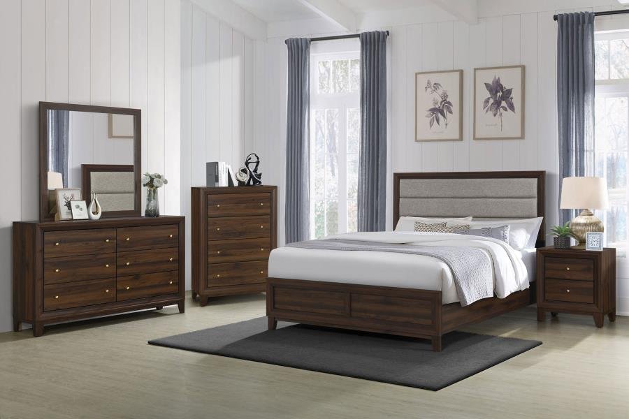 223441Q-S5_01x900.jpg WELSLEY 5-PIECE QUEEN BEDROOM SET WALNUT - Image 1