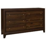 WELSLEY 5-PIECE QUEEN BEDROOM SET WALNUT - Image 7