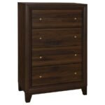 WELSLEY 5-PIECE QUEEN BEDROOM SET WALNUT - Image 11