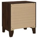 WELSLEY 2-DRAWER NIGHTSTAND BEDSIDE TABLE WALNUT - Image 6