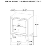 WELSLEY 2-DRAWER NIGHTSTAND BEDSIDE TABLE WALNUT - Image 14