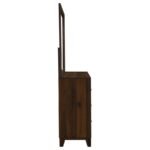WELSLEY 6-DRAWER DRESSER AND MIRROR WALNUT - Image 9