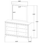 WELSLEY 6-DRAWER DRESSER AND MIRROR WALNUT - Image 13