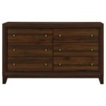 WELSLEY 6-DRAWER DRESSER CABINET WALNUT - Image 3