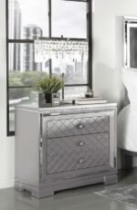 ELEANOR 2-DRAWER NIGHTSTAND METALLIC MERCURY - Image 2