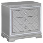 ELEANOR 2-DRAWER NIGHTSTAND METALLIC MERCURY