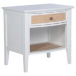 BEXHILL 1-DRAWER NIGHTSTAND BEDSIDE TABLE WHITE