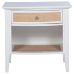 BEXHILL 1-DRAWER NIGHTSTAND BEDSIDE TABLE WHITE - Image 3