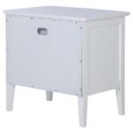 BEXHILL 1-DRAWER NIGHTSTAND BEDSIDE TABLE WHITE - Image 8