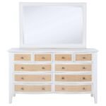 BEXHILL 10-DRAWER DRESSER AND MIRROR WHITE - Image 3