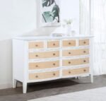 BEXHILL 10-DRAWER DRESSER CABINET WHITE - Image 2