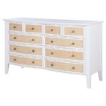 BEXHILL 10-DRAWER DRESSER CABINET WHITE - Image 4