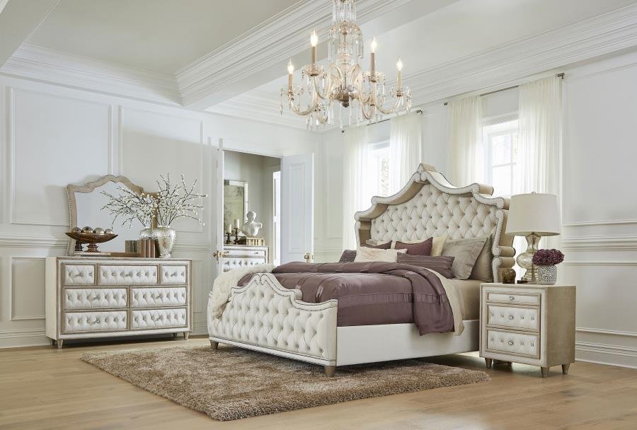 223521Q-S5_01x900.jpg ANTONELLA 5-PIECE QUEEN BEDROOM SET IVORY - Image 1