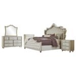 ANTONELLA 5-PIECE QUEEN BEDROOM SET IVORY - Image 2
