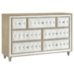 ANTONELLA 5-PIECE QUEEN BEDROOM SET IVORY - Image 5
