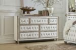 ANTONELLA 7-DRAWER UPHOLSTERED DRESSER IVORY AND CAMEL - Image 2