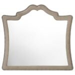 ANTONELLA UPHOLSTERED DRESSER MIRROR CAMEL - Image 3