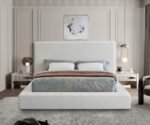 Devin Linen Textured Fabric Upholstered Bed - Image 4