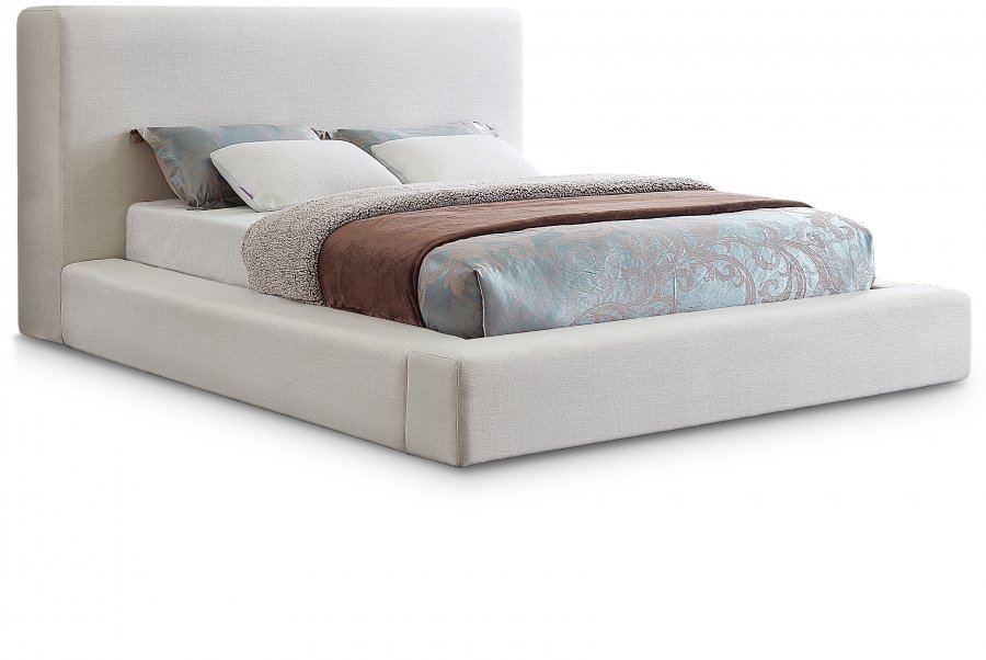 22353.jpg Devin Linen Textured Fabric Upholstered Bed - Image 1