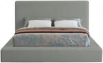 Devin Linen Textured Fabric Upholstered Bed - Image 3