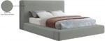 Devin Linen Textured Fabric Upholstered Bed - Image 8