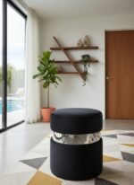 Hailey Velvet Upholstered Stool - Image 2