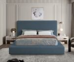 Devin Linen Textured Fabric Upholstered Bed - Image 4