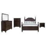 ANDOVER 5-PIECE QUEEN BEDROOM SET DARK OAK - Image 2